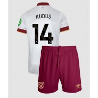 West Ham United Mohammed Kudus #14 Replika babykläder Tredjeställ Barn 2024-25 Kortärmad (+ korta byxor)